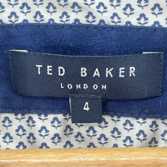 Ted Baker London 100% Cotton Polo Heathered Blue Pull Over Style Size Large - Picture 5 of 7